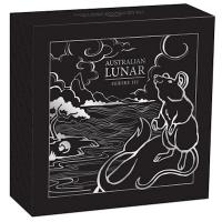 Australien - 1 AUD Lunar III Maus 2020 - 1 Oz Silber Gilded Box