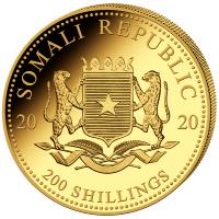 Somalia - 200 Shillings Elefant 2020 - 1/4 Oz Gold