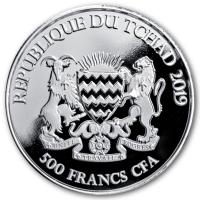 Tschad - 500 Francs Celtic Animals Hirsch 2019 - 1 Oz Silber