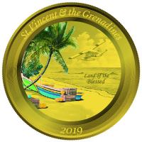 St. Vincent und Grenadinen - 10 Dollar EC8II Seaplane 2019 - 1 Oz Gold Color
