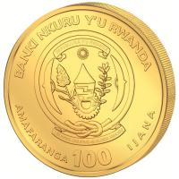 Ruanda - 100 RWF African Ounce Bushbaby 2020 - 1 Oz Gold