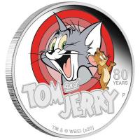 Tuvalu - 1 TVD 80 Jahre Tom & Jerry 2020 - 1 Oz Silber