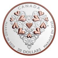 Kanada - 20 CAD Hochzeit 2020 - 1 Oz Silber