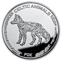 Tschad - 500 Francs Celtic Animals Fuchs 2019 - 1 Oz Silber