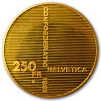 Schweiz - 250 SFR 700 Jahre Schweizer Eidgenossenschaft - 7,2g Gold