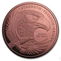 USA - Eagle Strength, Freedom & Pride - 5 Oz Kupfer