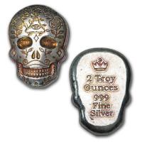 USA - Skull Day of the Dead Seeing Eye - 2 Oz Silber