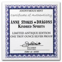 USA - Anne Stokes Dragons: Kindred Spirits - 1 Oz Silber Antik Finish