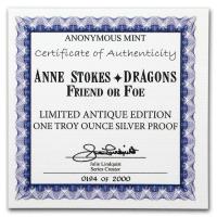 USA - Anne Stokes Dragons: Friend or Foe - 1 Oz Silber Antik Finish