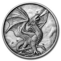 USA - Anne Stokes Dragons: Noble Dragon - 1 Oz Silber Antik Finish