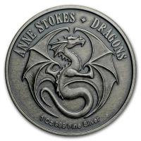 USA - Anne Stokes Dragons: Noble Dragon - 1 Oz Silber Antik Finish