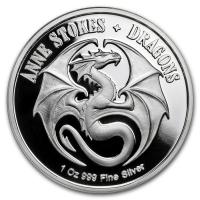 USA - Anne Stokes Dragons: Friend or Foe - 1 Oz Silber PP Color
