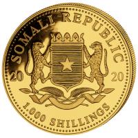 Somalia - 1000 Shillings Elefant 2020 WMF Berlin - 1 Oz Gold