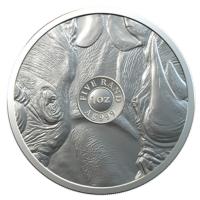 Sdafrika - 5 Rand Big Five Rhino 2020 - 1 Oz Silber