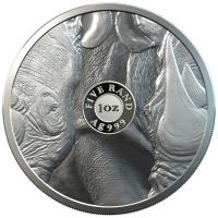 Sdafrika - 6 Rand Big Five Rhino / Krgerrand 2020 - 2*1 Oz Silber Proof Set