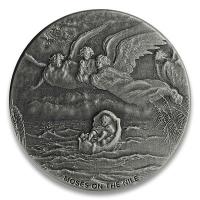 Niue 2 NZD Bibelserie Moses im Nil 2019 2 Oz Silber