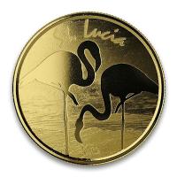 St. Lucia - 10 Dollar EC8II Flamingo 2019 - 1 Oz Gold