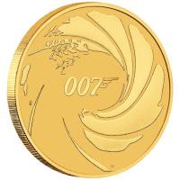 Tuvalu - 100 TVD James Bond Gun Logo 2020 - 1 Oz Gold