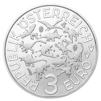 sterreich - 3 Euro Dino Taler Mosasaurus 2020 - Mnze