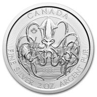 Kanada - 10 CAD Kreaturen: Kraken 2020 - 2 Oz Silber