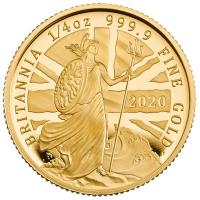 Grobritannien - 25 GBP Britannia 2020 - 1/4 Oz Gold PP