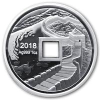 China - Dragon & Phnix Cash Coin - 1 Oz Silber PP