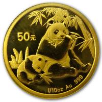 China - 50 Yuan Panda 2007 - 1/10 Oz Gold