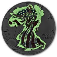 USA - 1 USD Silver Eagle Glow in the Dark 2020 - 1 Oz Silber Color