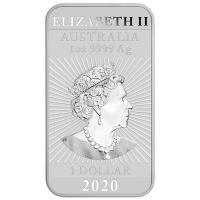 Australien - 1 AUD Drachen Barren 2020 - 1 Oz Silber