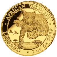 Somalia - 1000 Shillings African Wildlife Leopard 2020 - 1 Oz Gold