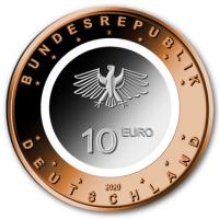 Deutschland - 10 EURO An Land 2020 - 5er Satz Spiegelglanz PP