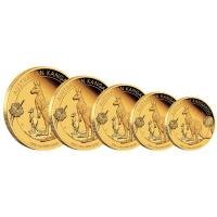 Australien - 195 AUD Knguru 5-Coin-Set 2020 - 1,9 Oz Gold PP