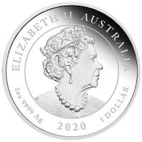 Australien - 1 AUD Double Dragon 2020 - 1 Oz Silber Proof