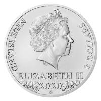 Niue 2 NZD Tschechischer Löwe 2020 1 Oz Silber Rückseite