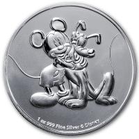 Niue - 2 NZD Disney Mickey & Pluto 2020 - 1 Oz Silber / nur 15.000!!!