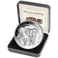 Somalia - African Wildlife Elefant 2015 - 1 Oz Silber Privy ANA
