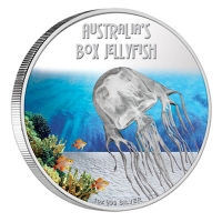 Tuvalu - 1 TVD Deadly & Dangerous Jellyfish 2011 - 1 Oz Silber