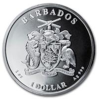 Barbados - 1 Dollar Seepferdchen Seahorse 2020 - 1 Oz Silber