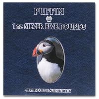 Alderney - 5 Pfund Puffin 2019 - 1 Oz Silber PP Color
