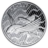 Tokelau - 5 NZD Territory (7.) Flying Fish (Hahave) 2020 - 1 Oz Silber