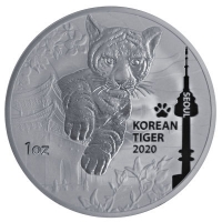Sdkorea - Koreanischer Tiger 2020 - 1 Oz Silber