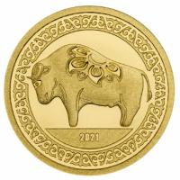 Mongolei - Lunar Jahr des Ochsen 2021 - Gold PP