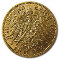 Deutsches Kaiserreich - 10 Mark Wilhelm II Wrttemberg - 3,58g Gold
