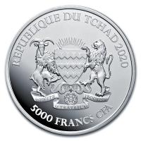 Tschad - 5000 Francs Mandala Hippo 2020 - 1 Oz Silber