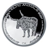 Tschad - 500 Francs Celtic Animals Ox Ochse 2020 - 1 Oz Silber