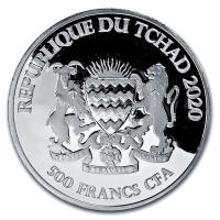 Tschad 500 Francs Celtic Animals Ox Ochse 2020 1 Oz Silber Rückseite
