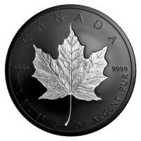 Kanada - 50 CAD Maple Leaf Black Rhodium Incuse 2020 - 3 Oz Silber