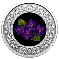 Kanada - 3 CAD Blumenserie: Lila Veilchen - Silber Proof