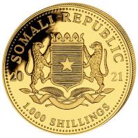 Somalia - 1000 Shillings Elefant 2021 - 1 Oz Gold