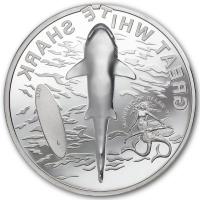Palau - 5 USD Great White Shark 2021 - 1 Oz Silber